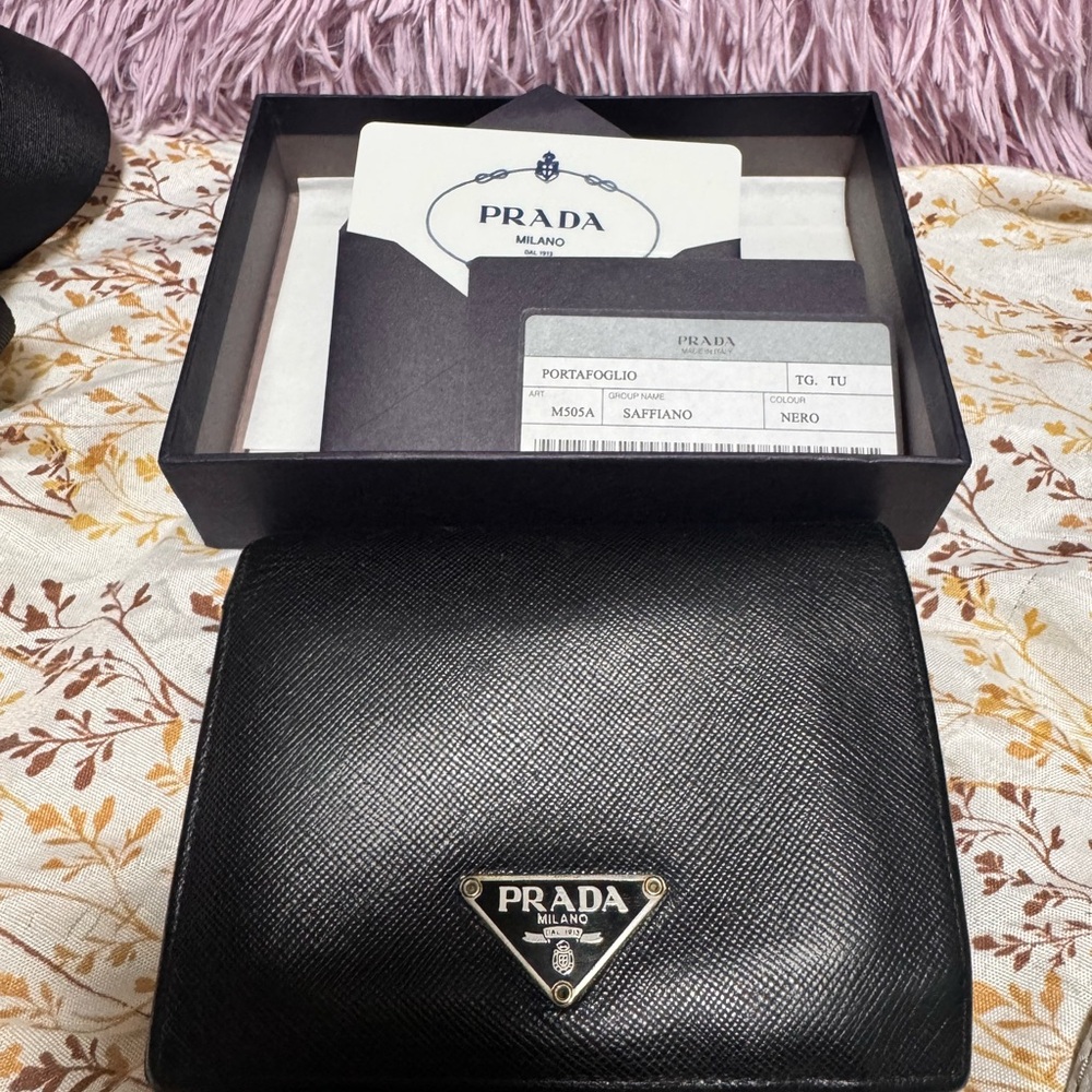 Prada Nero Saffiano Leather Wallet